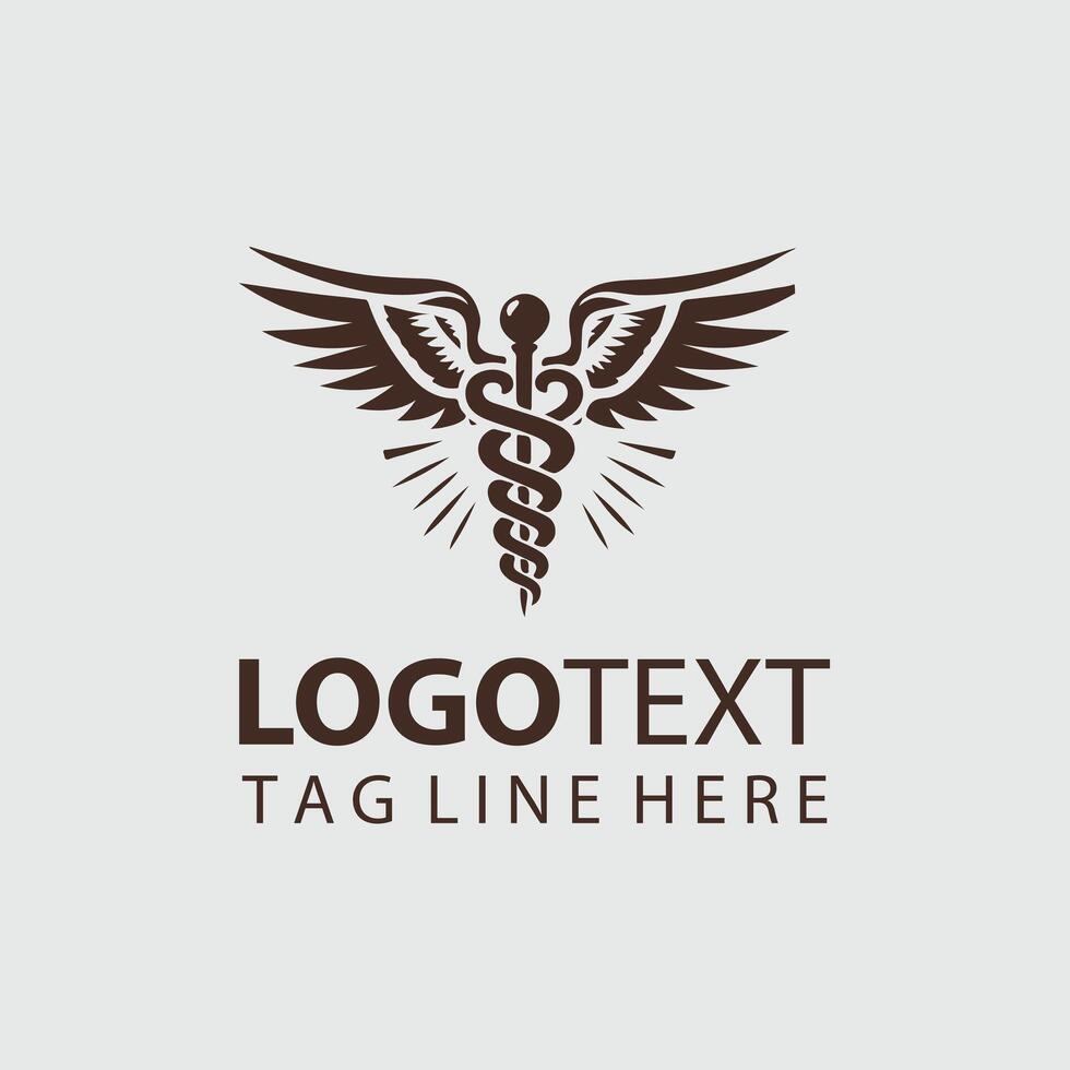 caduceus Logo Illustrations vector