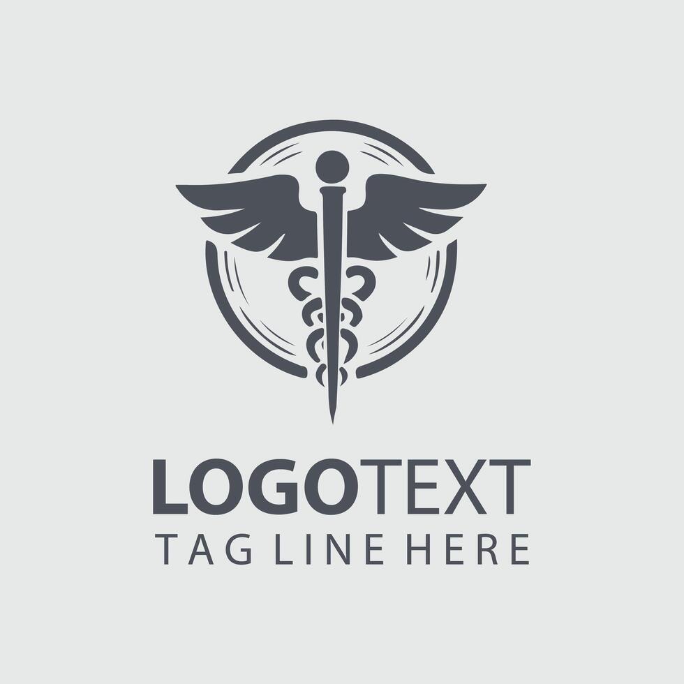 caduceus Logo Illustrations vector