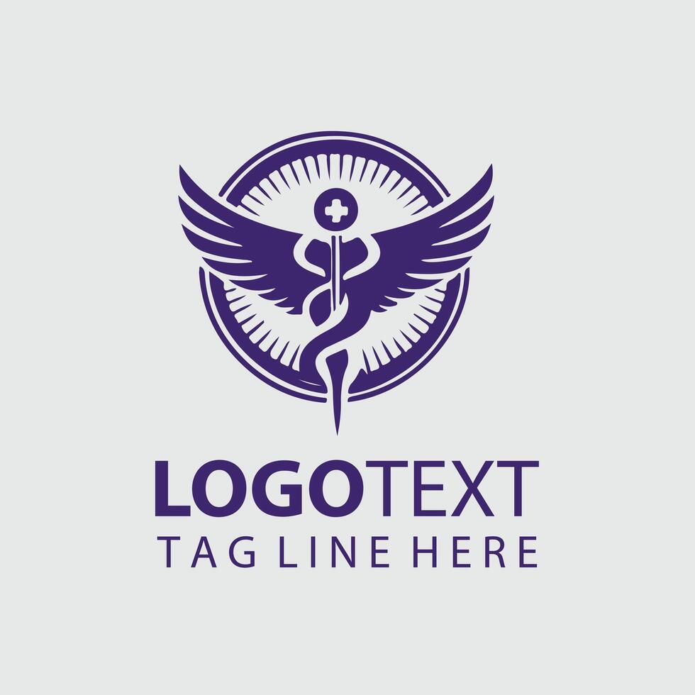 caduceus Logo Illustrations vector