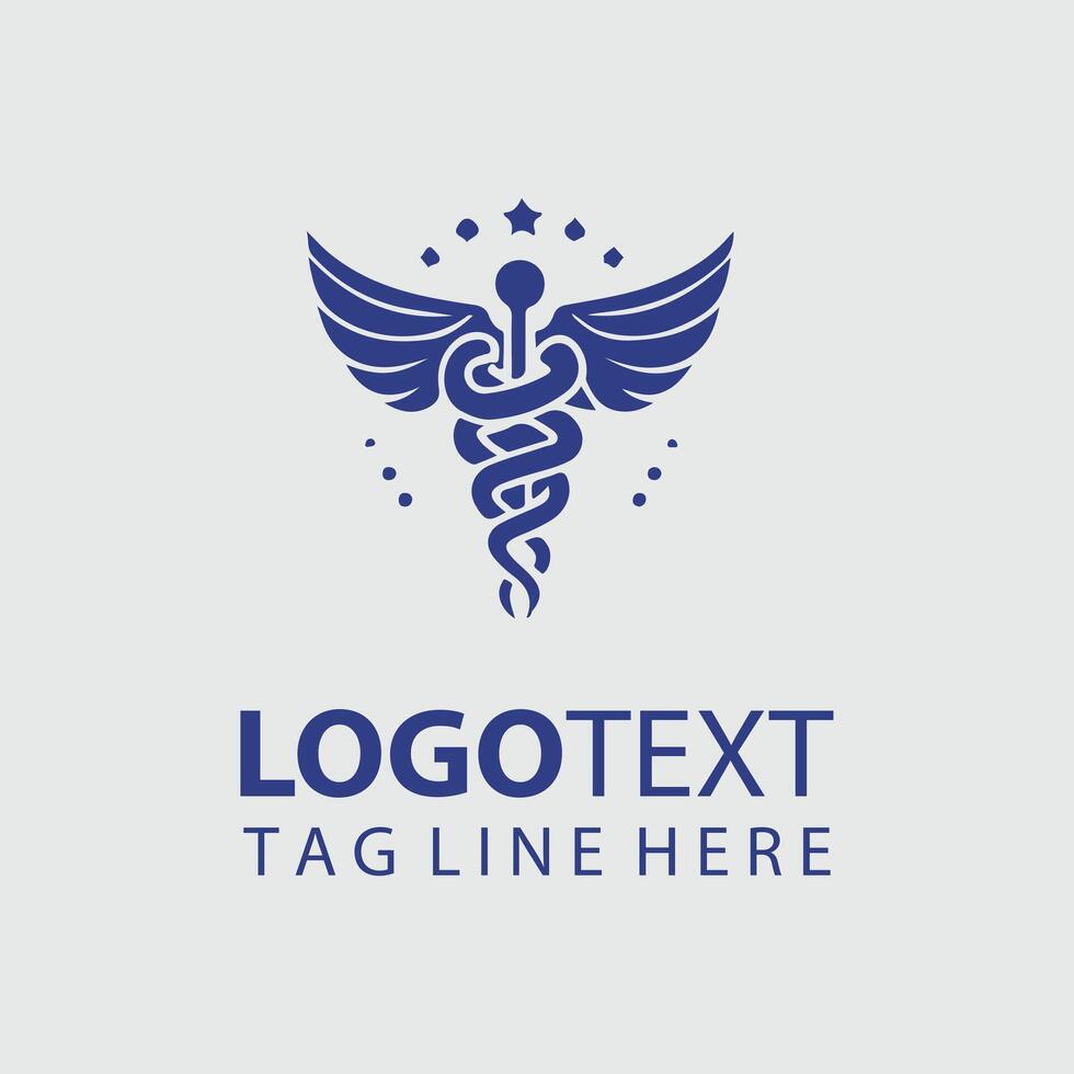 caduceus Logo Illustrations vector