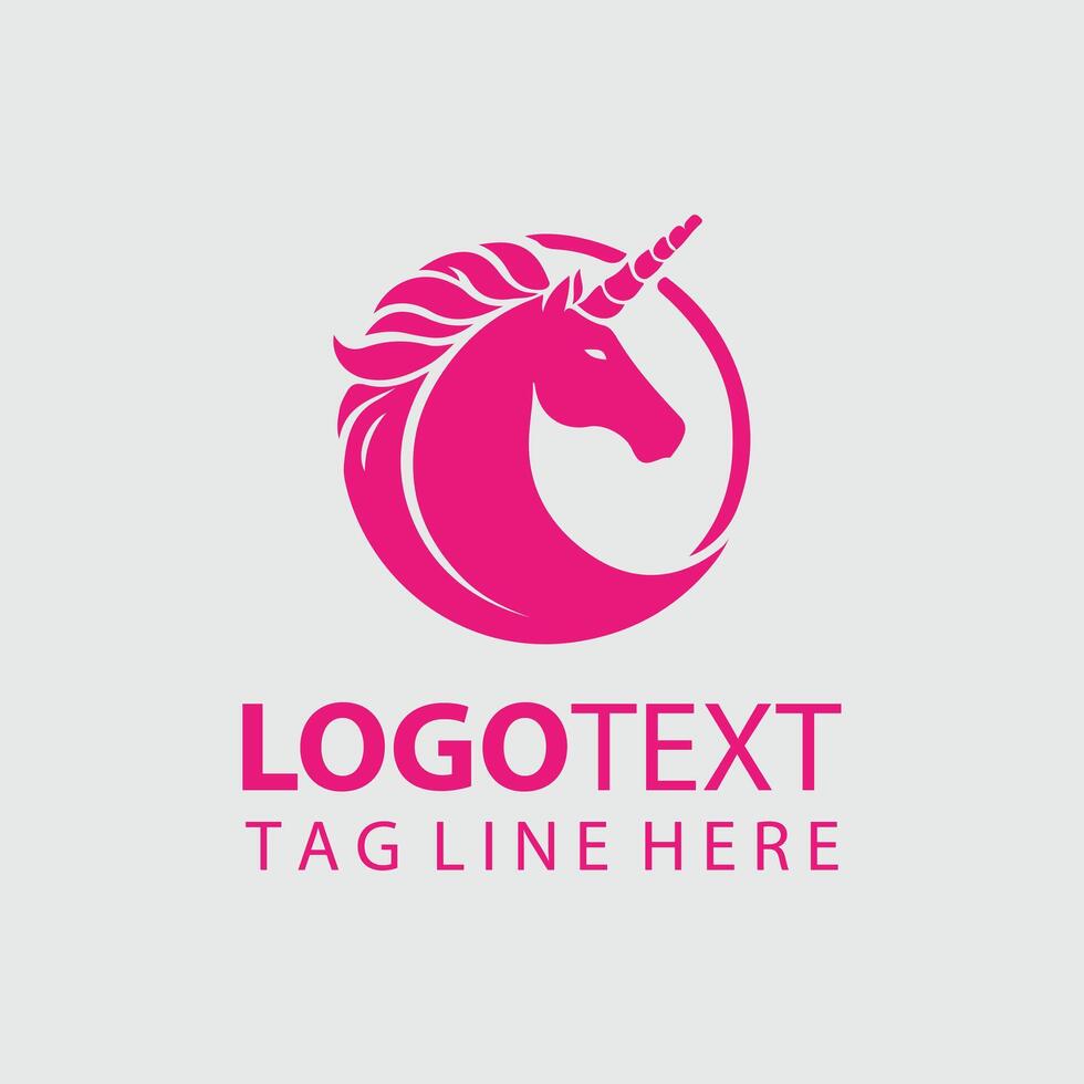 Unicorn Logo illustrations vector
