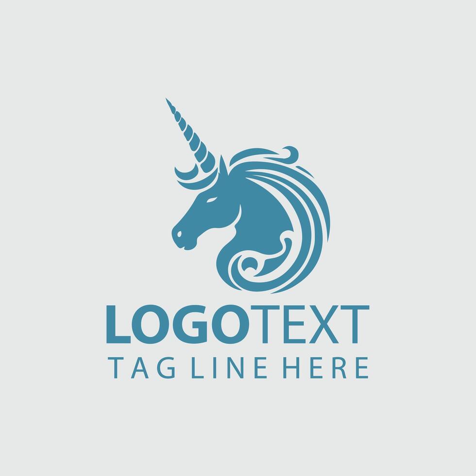 Unicorn Logo illustrations vector