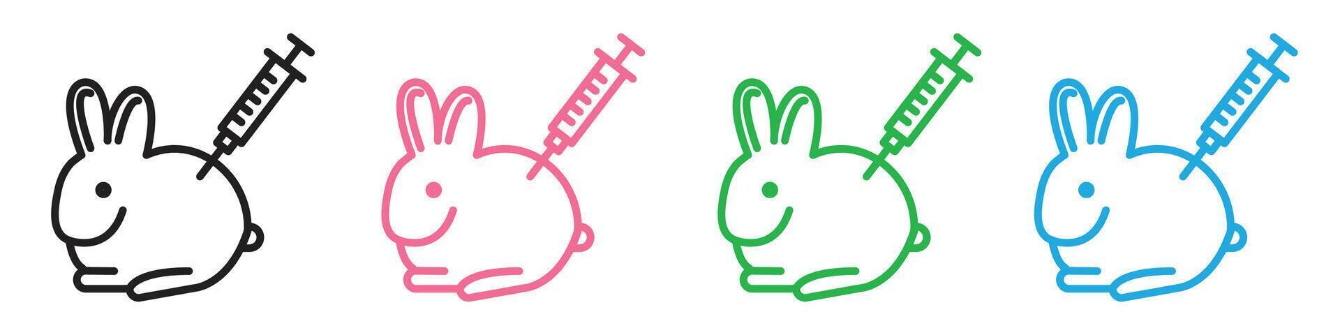 Animal testing icon highlighting lab experiments and research, ideal for scientific studies and ethical discussions vector