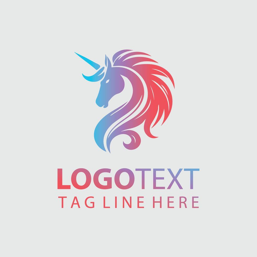 Unicorn Logo illustrations vector