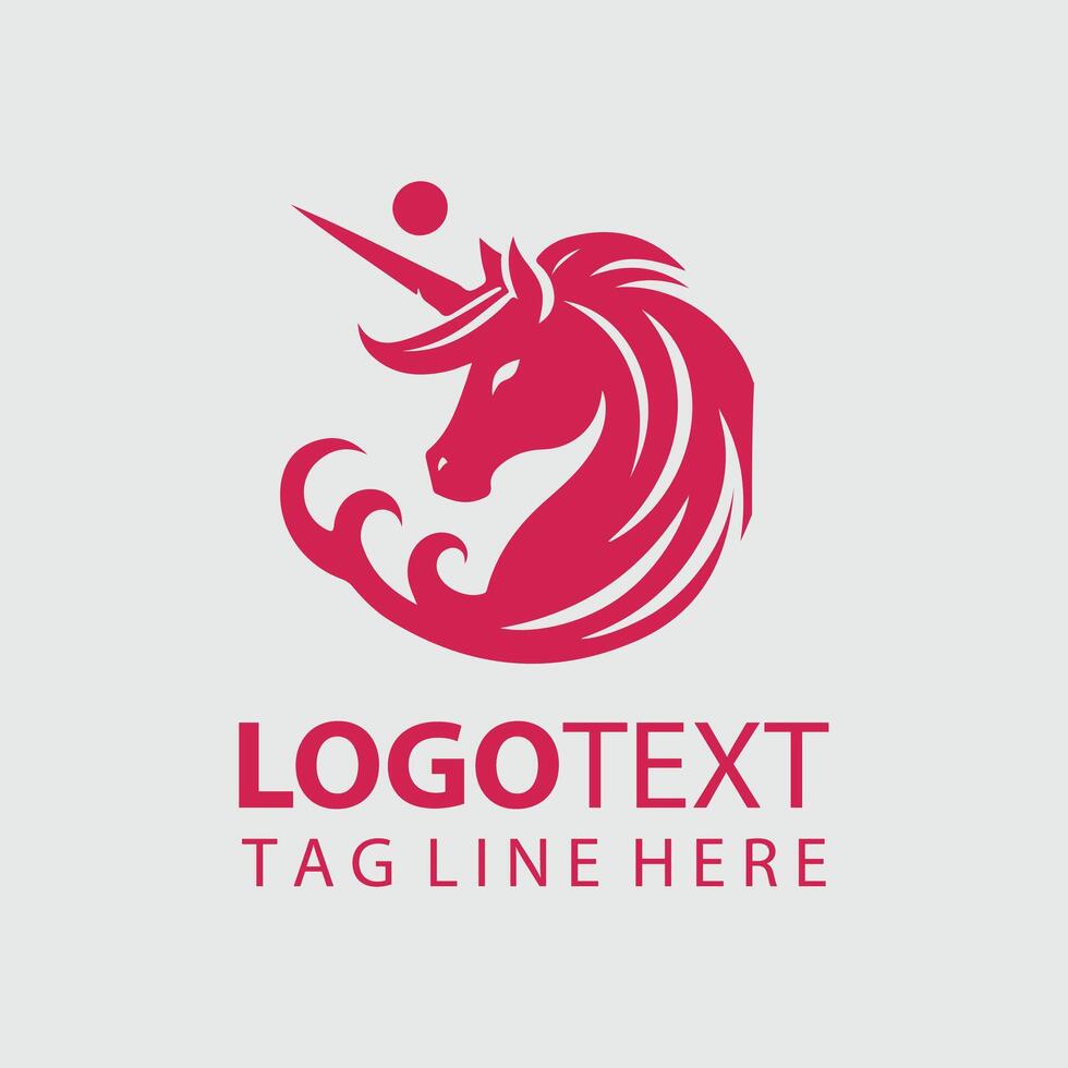 Unicorn Logo illustrations vector