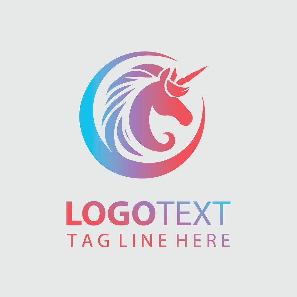 Unicorn Logo illustrations vector