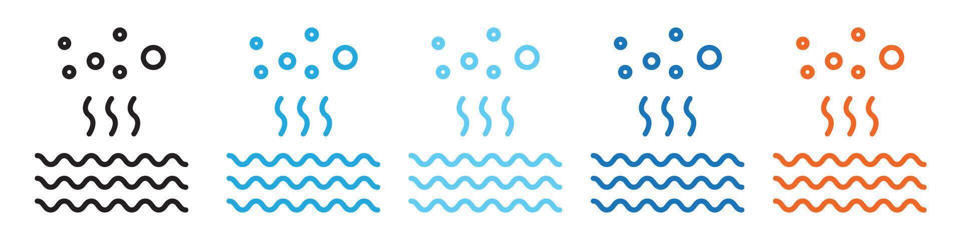 Evaporation icon line art vector