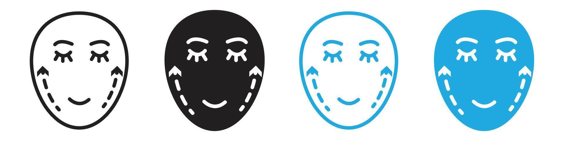 Facelift icon line art vector