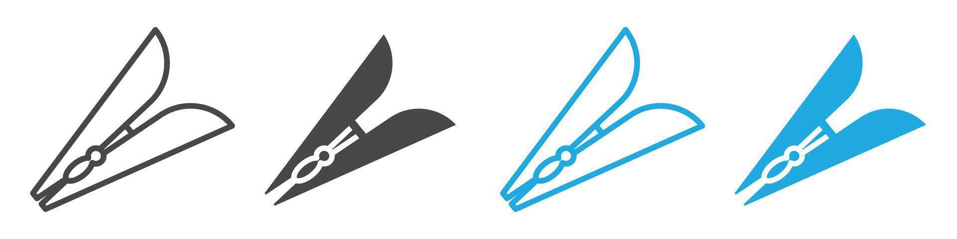Clothespin icon showing laundry tasks and drying clothes, suitable for home chores, household management, and cleaning services vector