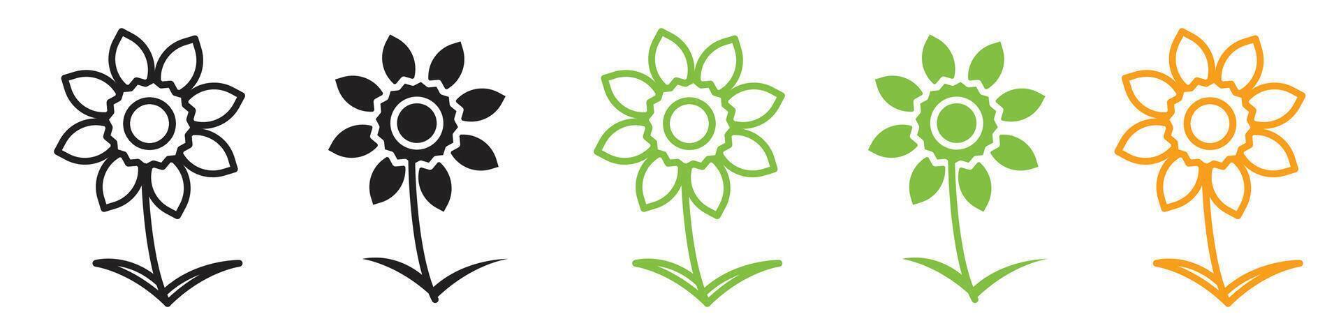Daffodil icon line art vector
