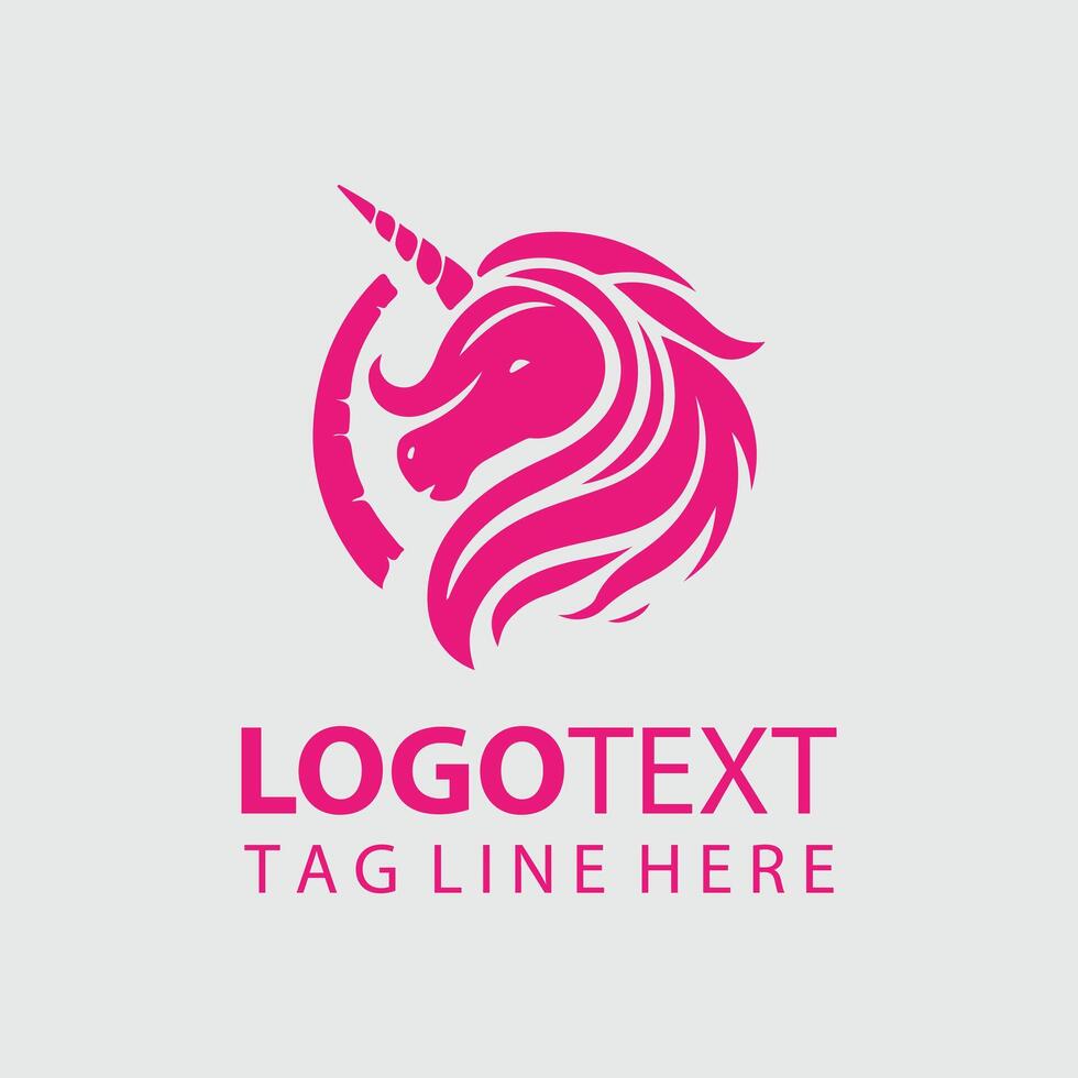 Unicorn Logo illustrations vector