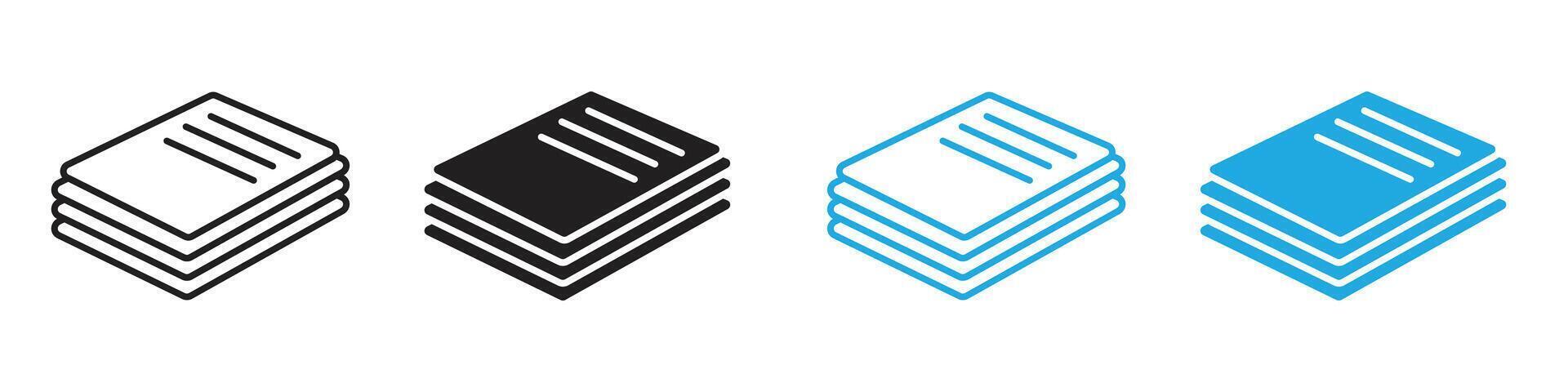 Office Paperwork Stack Icon Indicating Extensive Documentation vector
