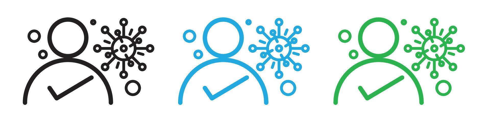 Defensive Immune System Icon Symbolizing Protection Against Pathogens vector