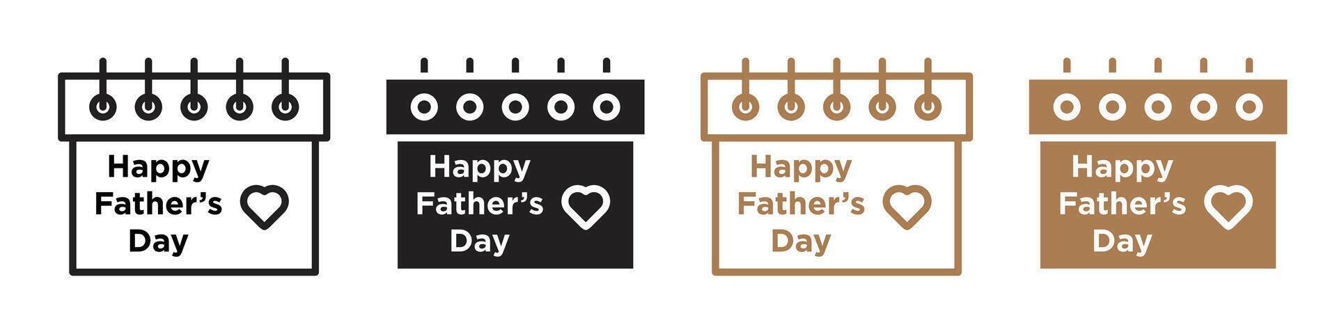 Reminder Icon for Fathers Day Celebratory Dates and Memories vector