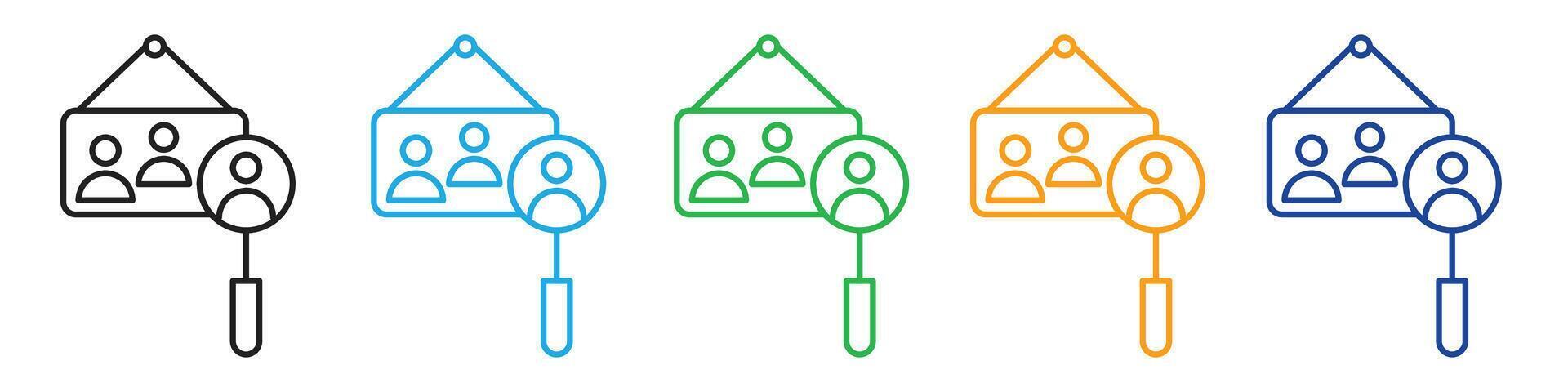 Optimal Candidate Selection Icon for Job Vacancies vector