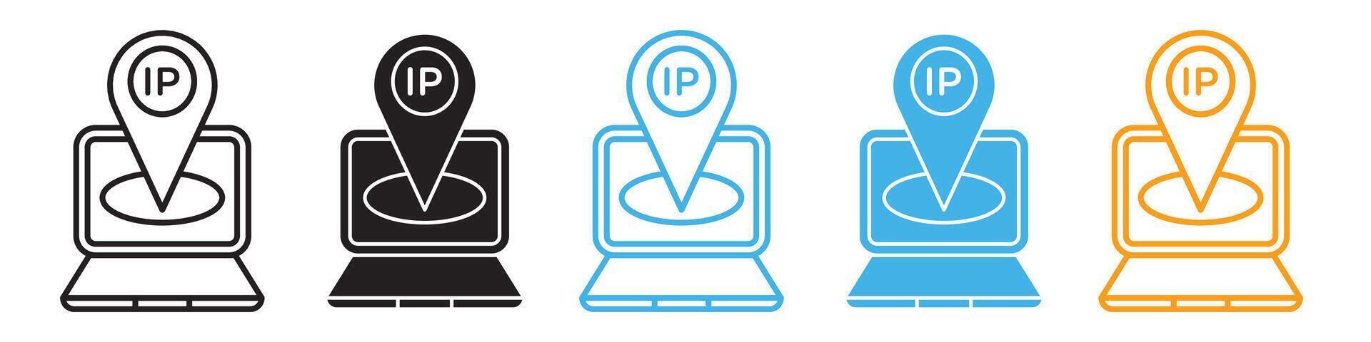 IP icon line art vector