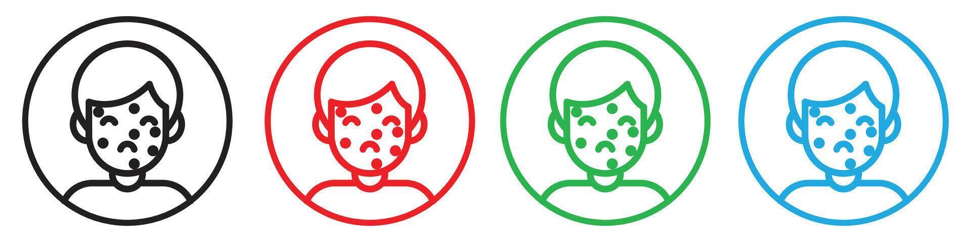Facial Acne Treatment Icon for Men's Skincare vector