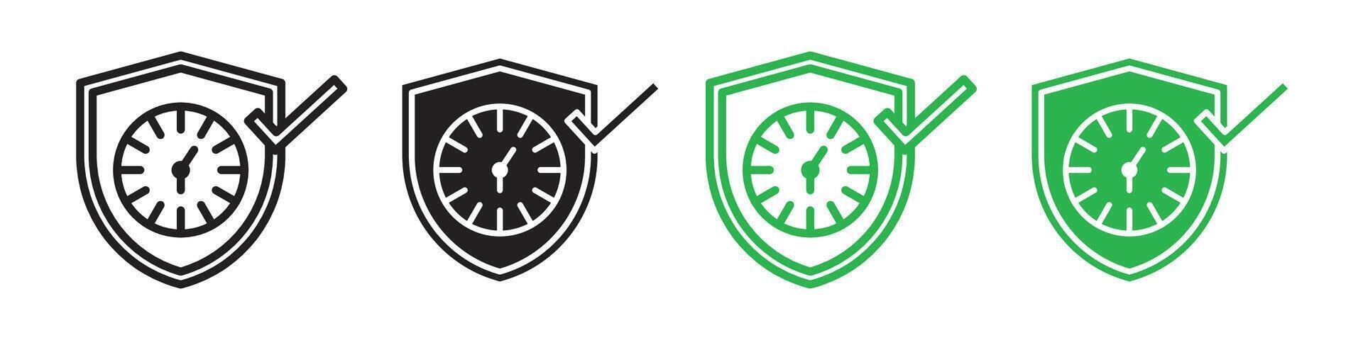 Longevity Insurance Protection Icon for Sustainable Financial Planning vector