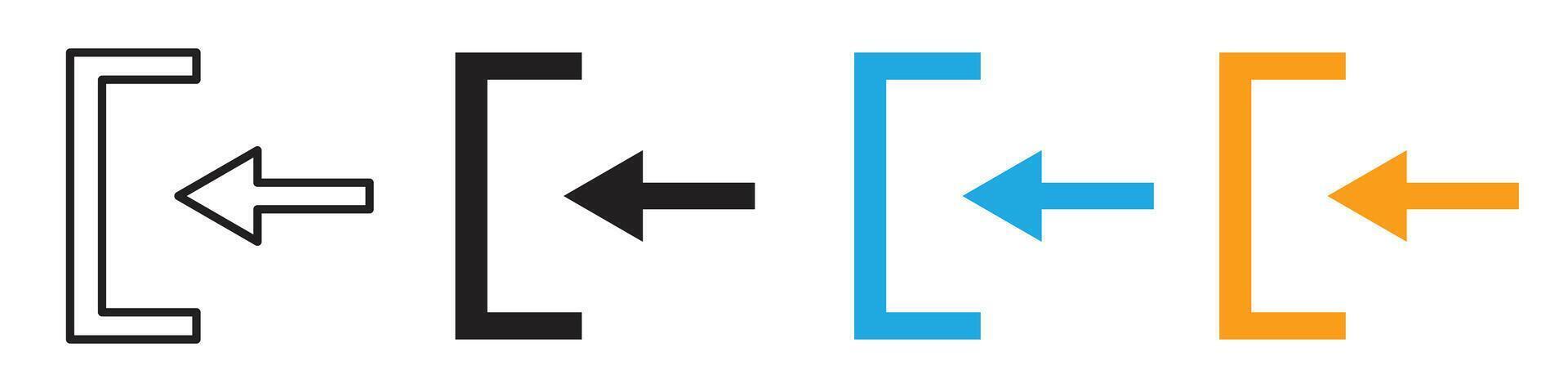Directional Left Arrow Icon for Navigation and Entry or Exit Indication vector