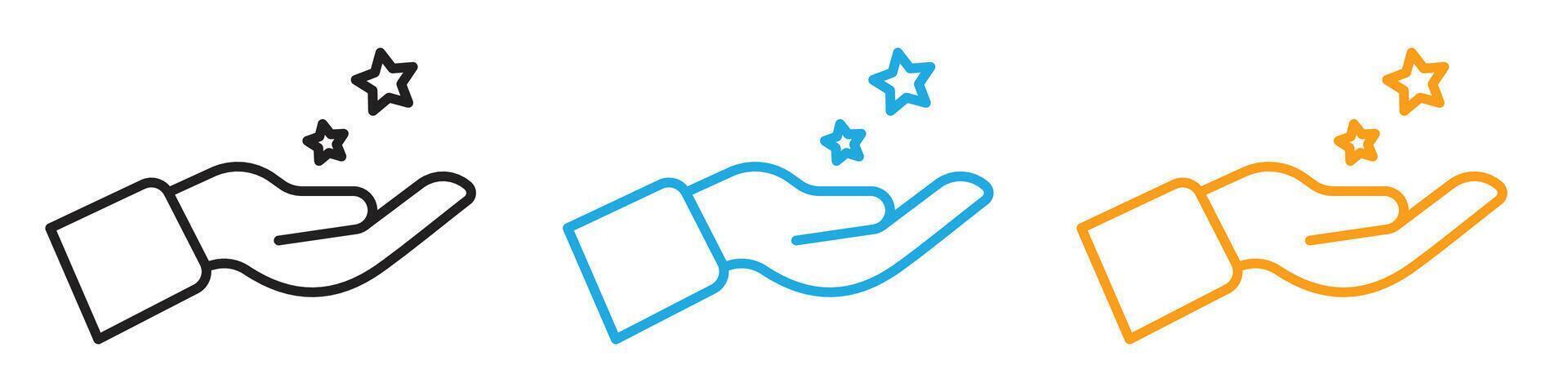 Loyalty program icon line art vector