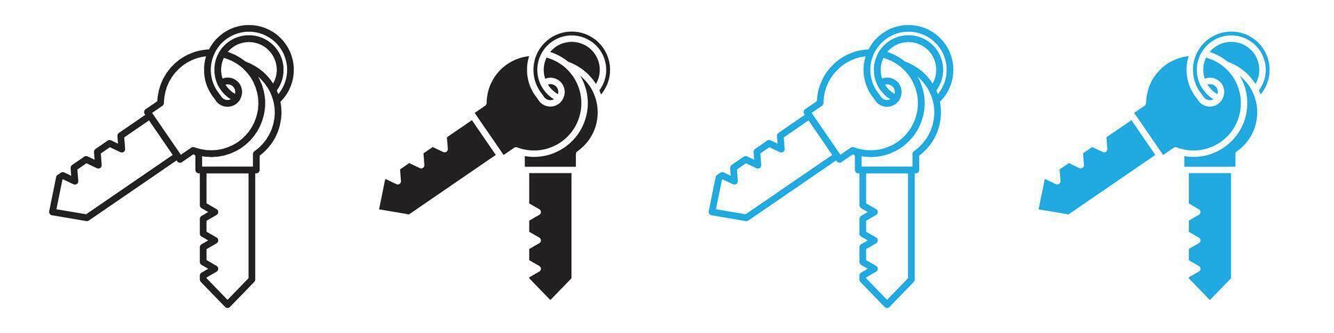 Keys icon line art vector