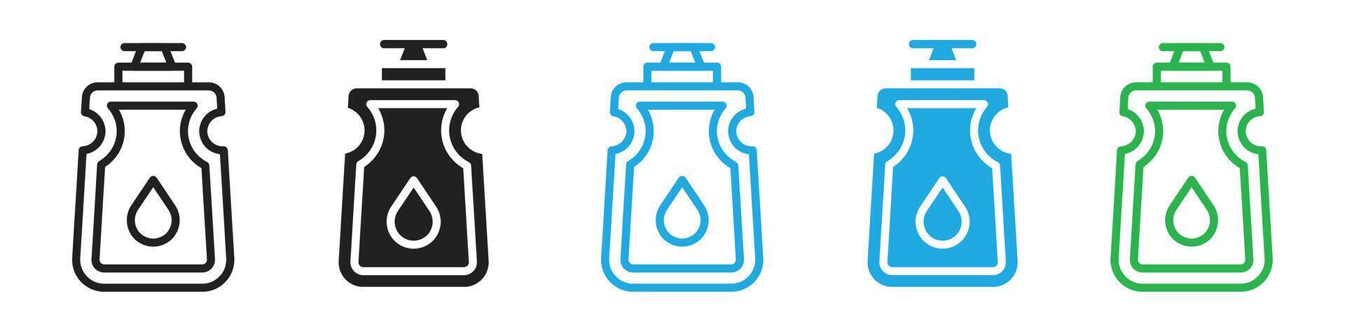 liquid detergent icon line art vector