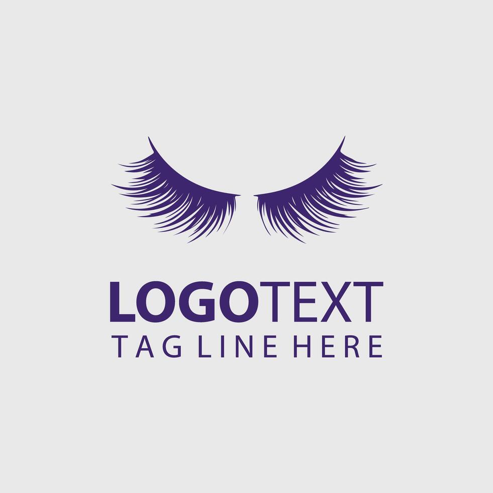 Eye Lashes Logo Illustrations vector