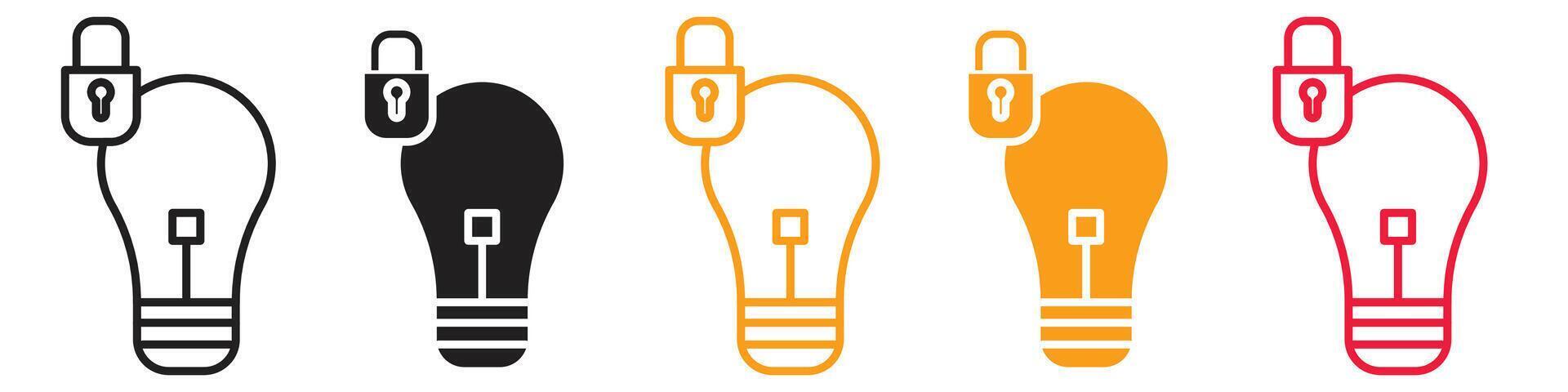 Patent and intellectual property icon line art vector