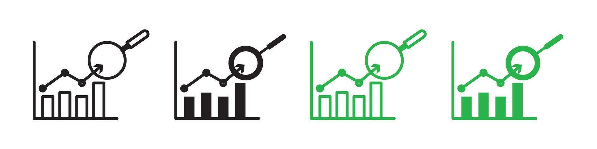 Predictive analytics icon line art vector