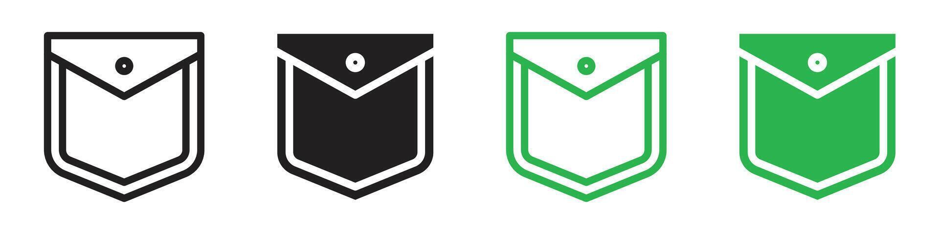 Pocket icon line art vector