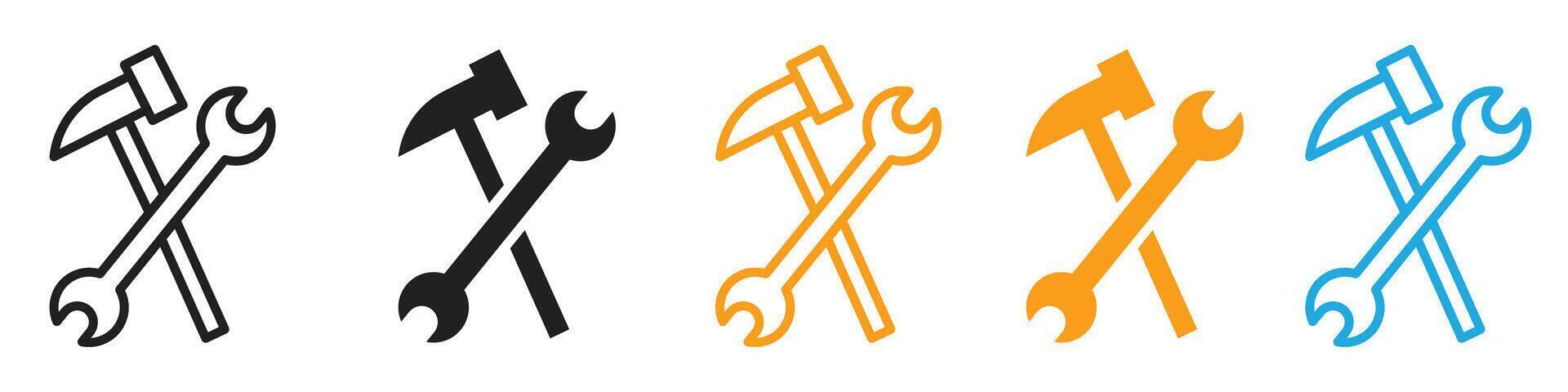 Handyman Tools Icons for Repair and Maintenance in Workshops and Garages vector