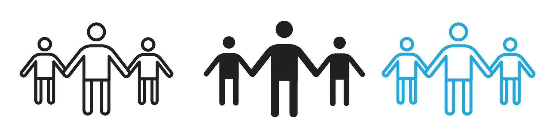 Team icon illustrating teamwork and collaboration, perfect for business strategies and organizational development vector