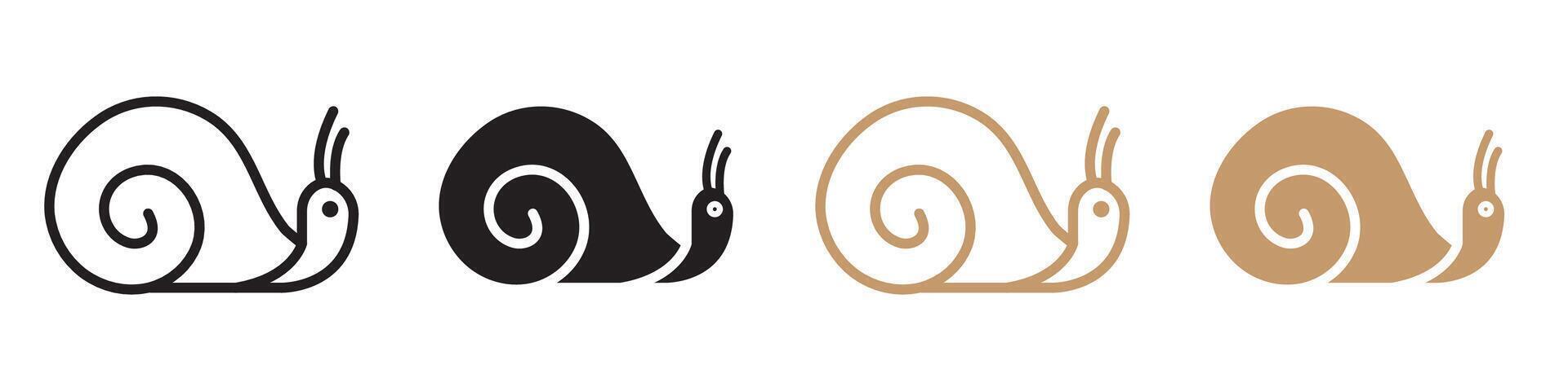 Snail icon line art vector