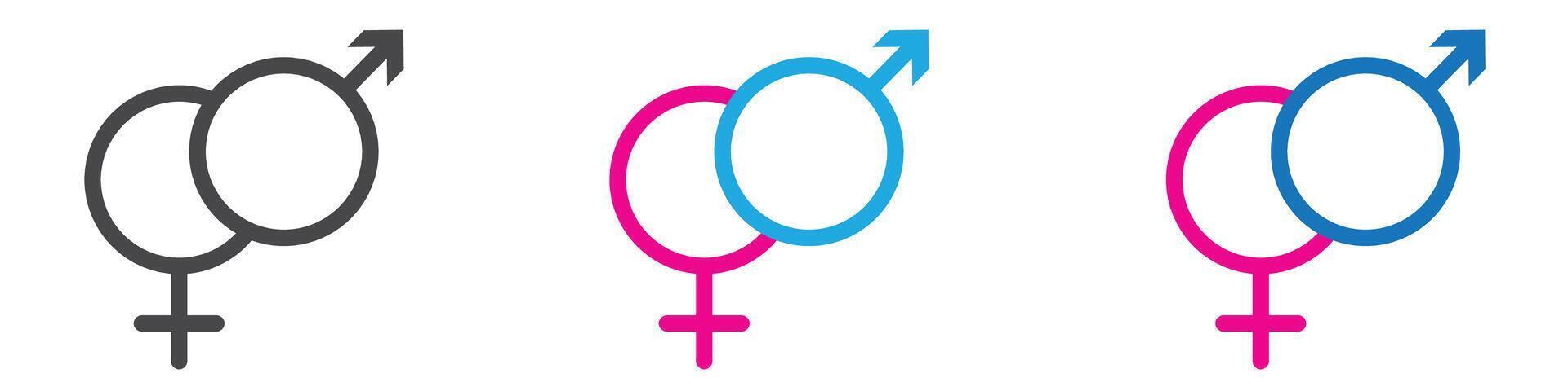 Unisex icon line art vector