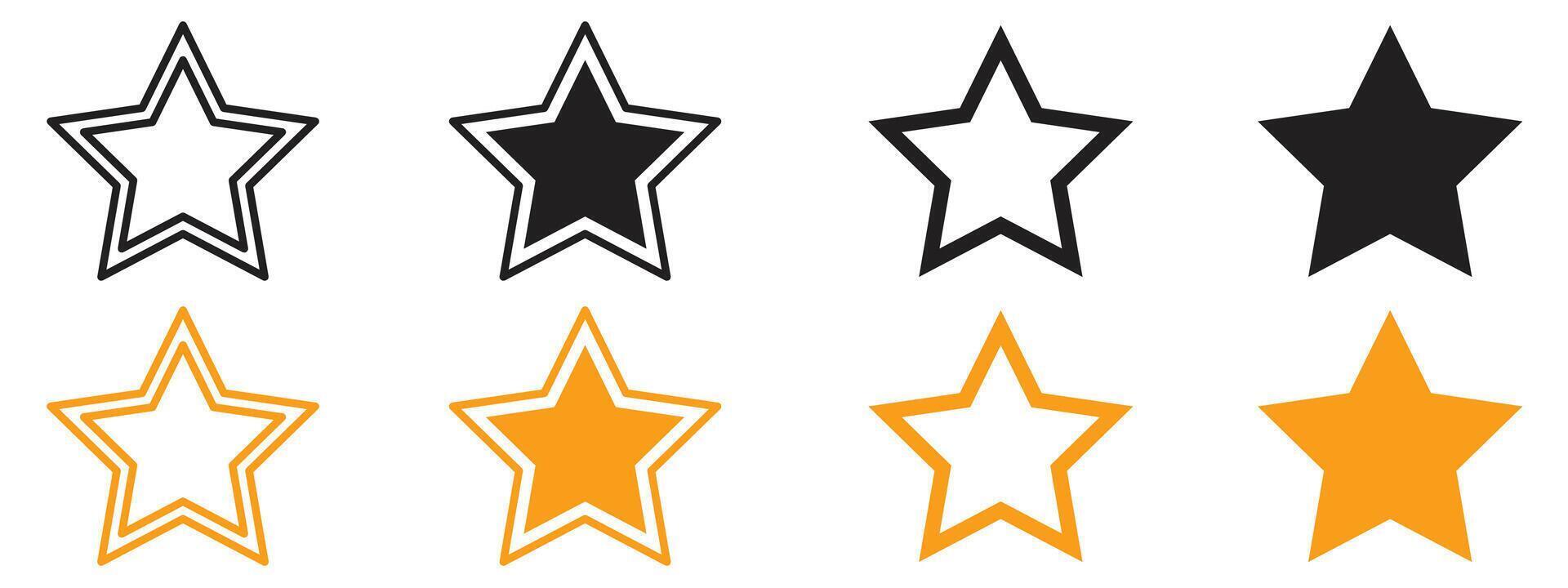 Product Review Star Icons for Consumer Ratings and Feedback in Retail vector