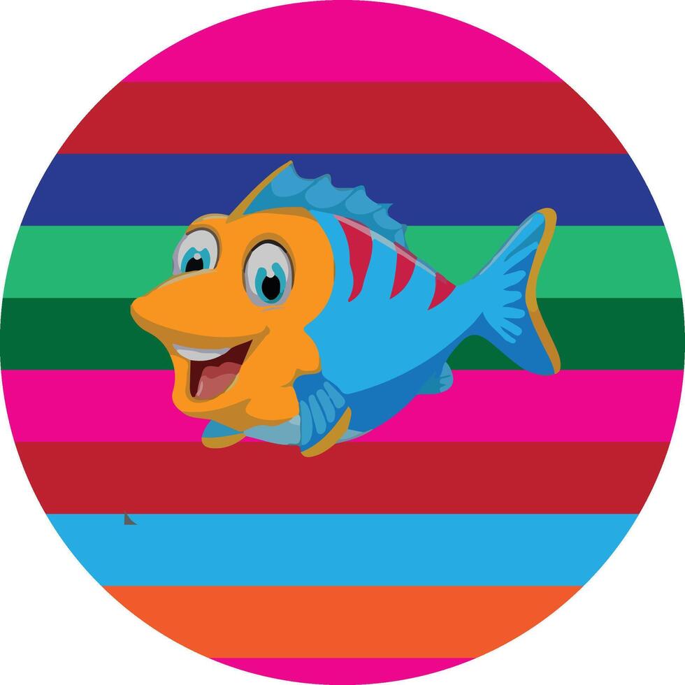 Fish cartoon design vector