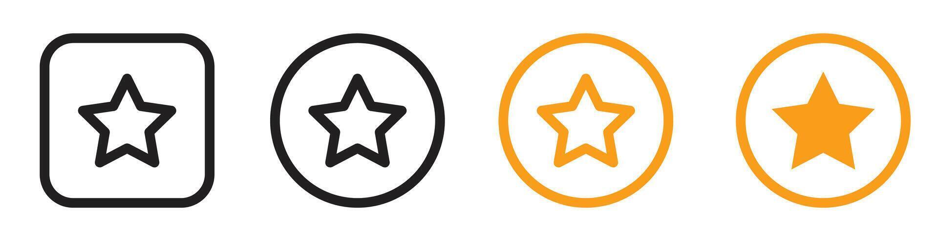 Star favorite icon line art vector