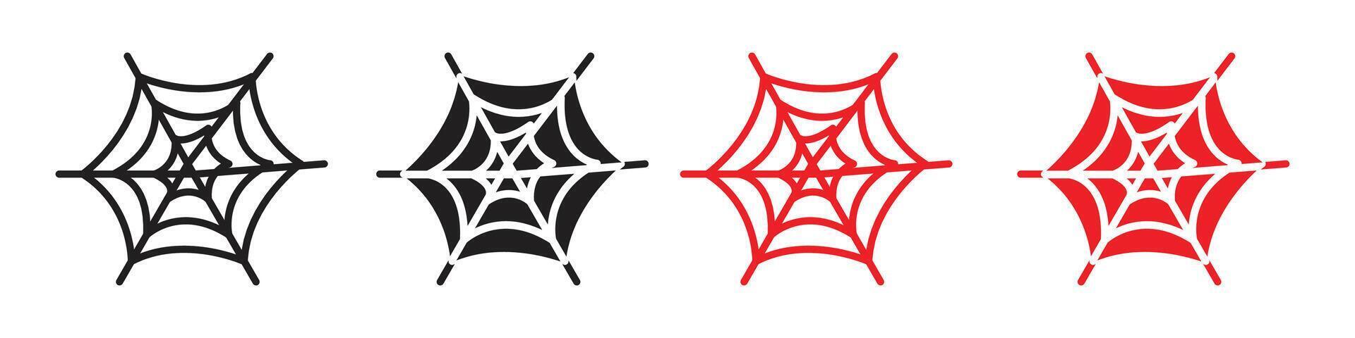 Halloween-Themed Spider Web Icon for Spooky Celebrations vector