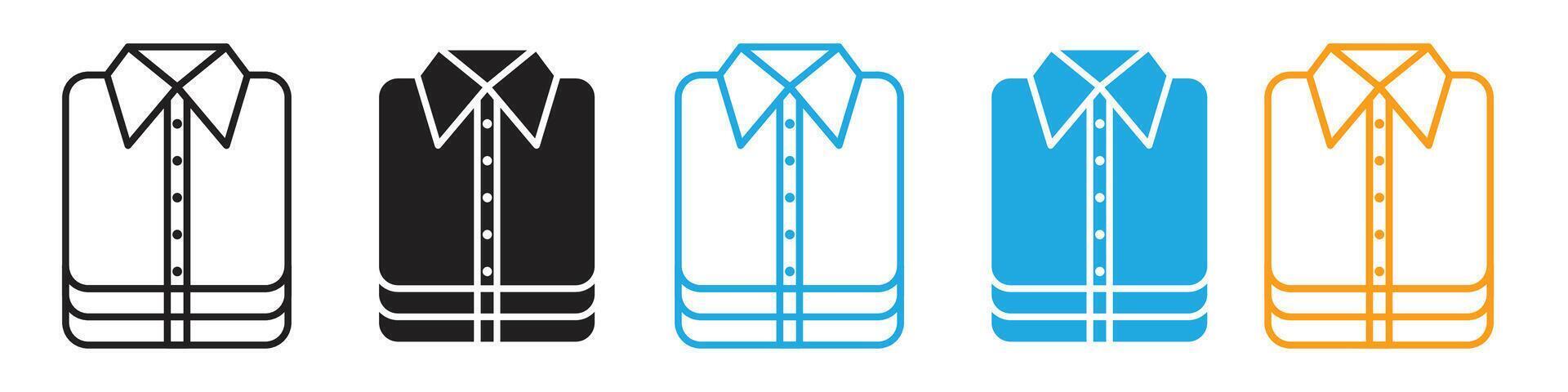 Retail Fashion Stack Icon with Neatly Organized Apparel vector