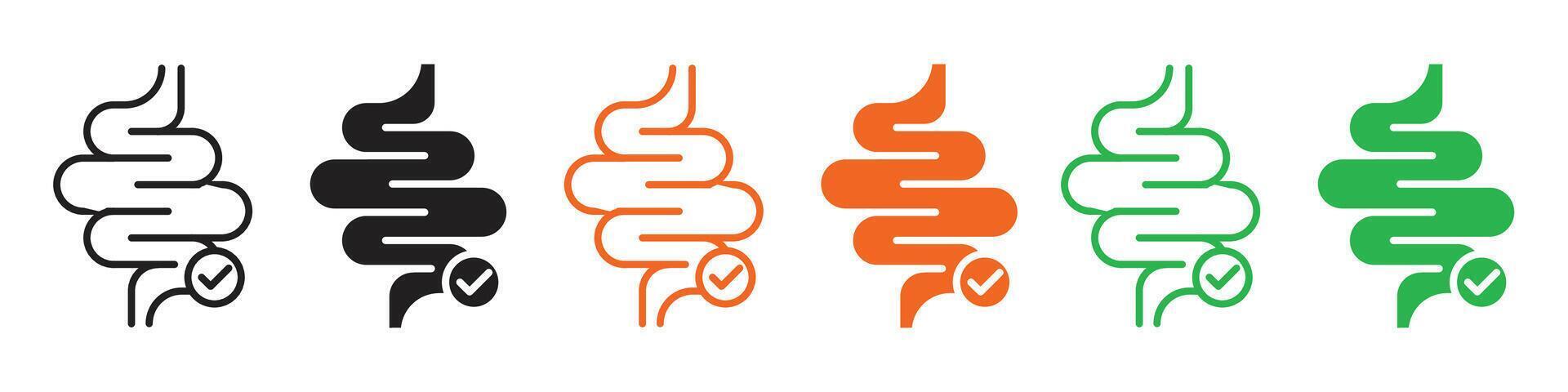 Digestive Wellness Icon for Awareness of Abdominal Health vector