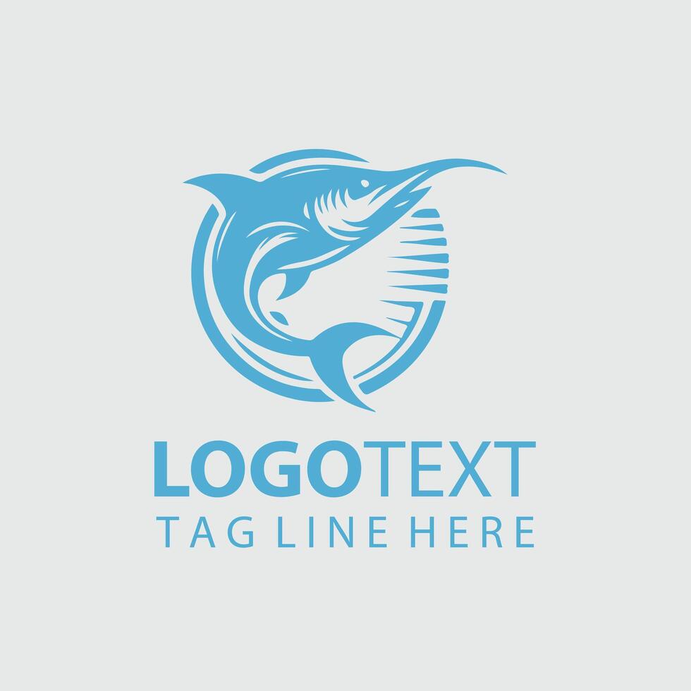 Marlin Fish Logo Illustrations vector