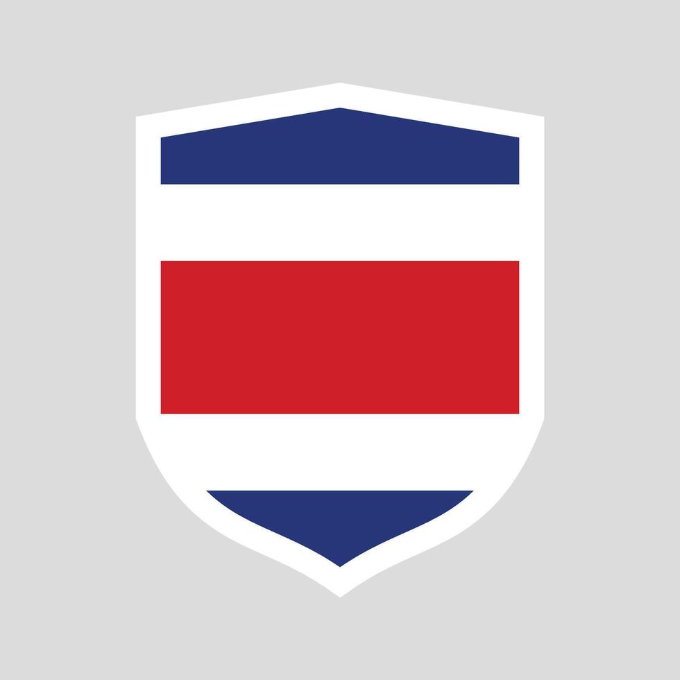 Costa Rica Flag Shield Shape Frame vector