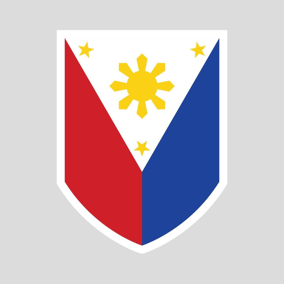 Phillippines Flag Shield Shape Frame vector