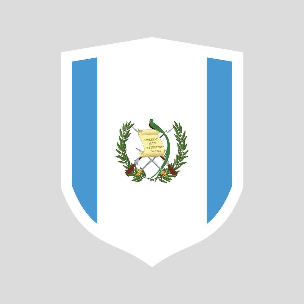 Guatemala Flag Shield Shape Frame vector
