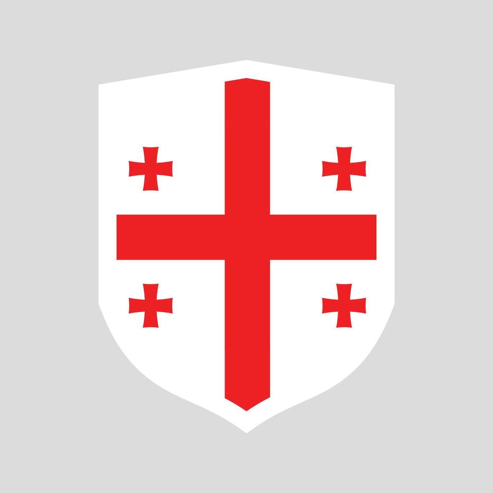 Georgia Flag Shield Shape Frame vector