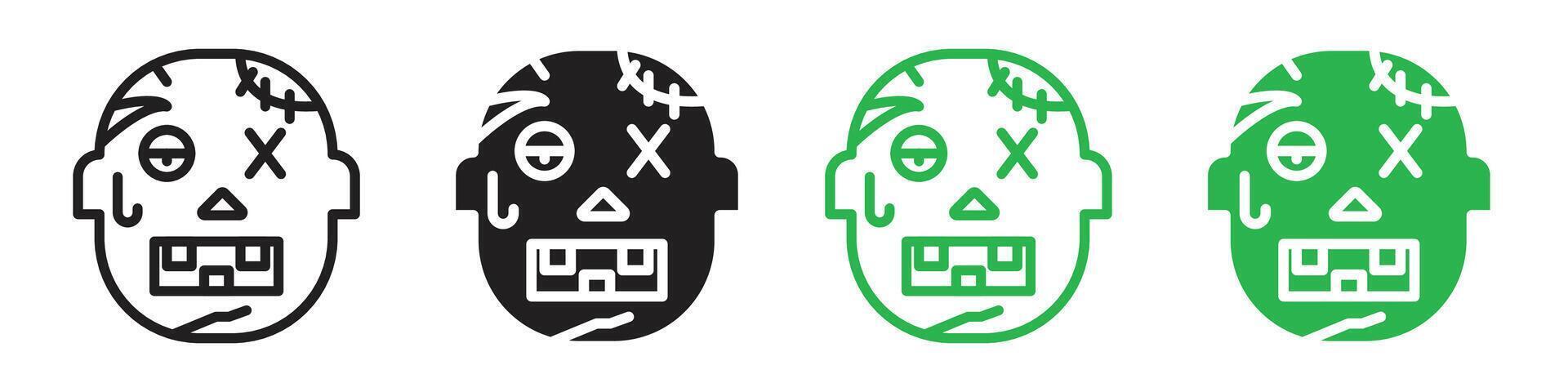 Zombie icon line art vector