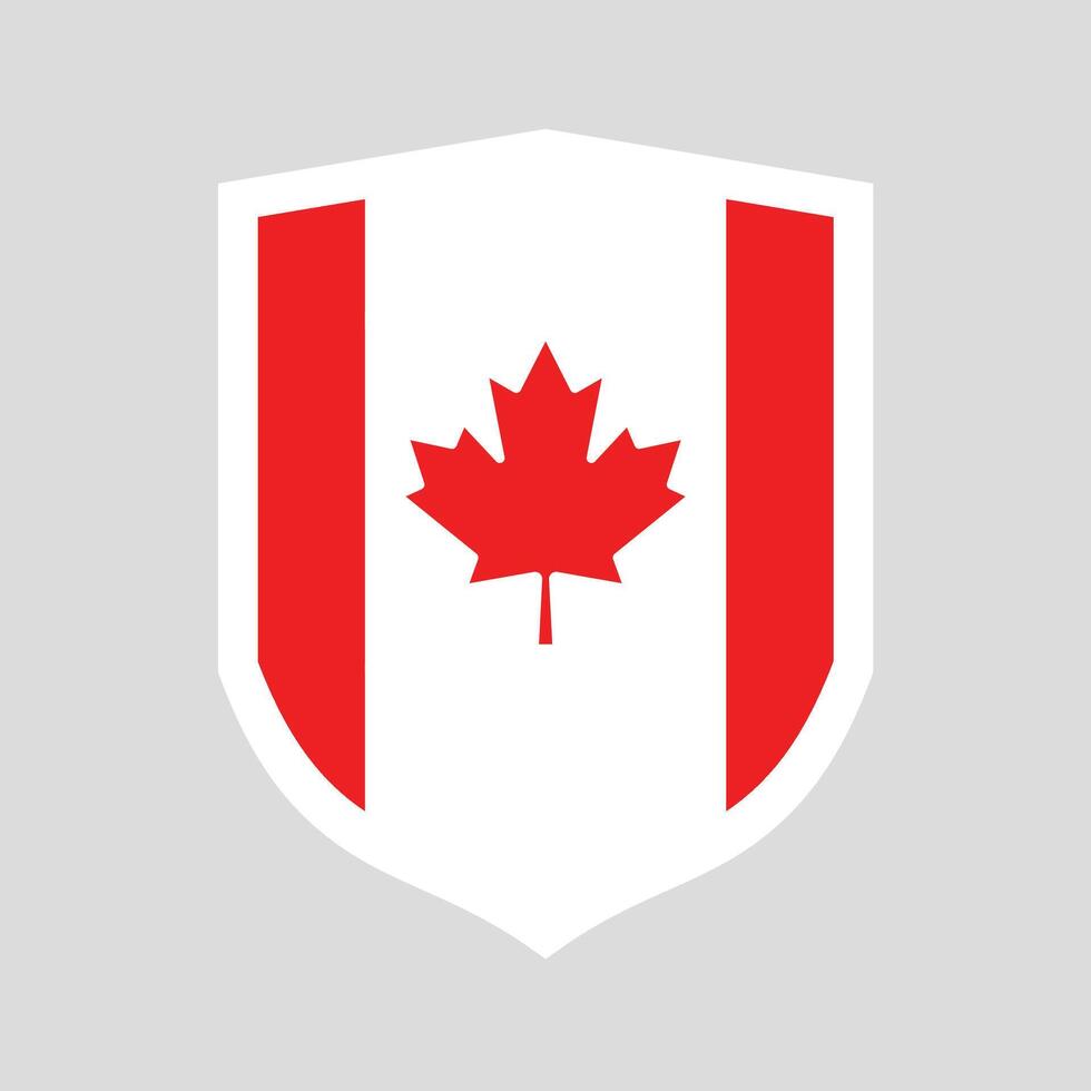 Canada Flag Shield Shape Frame vector