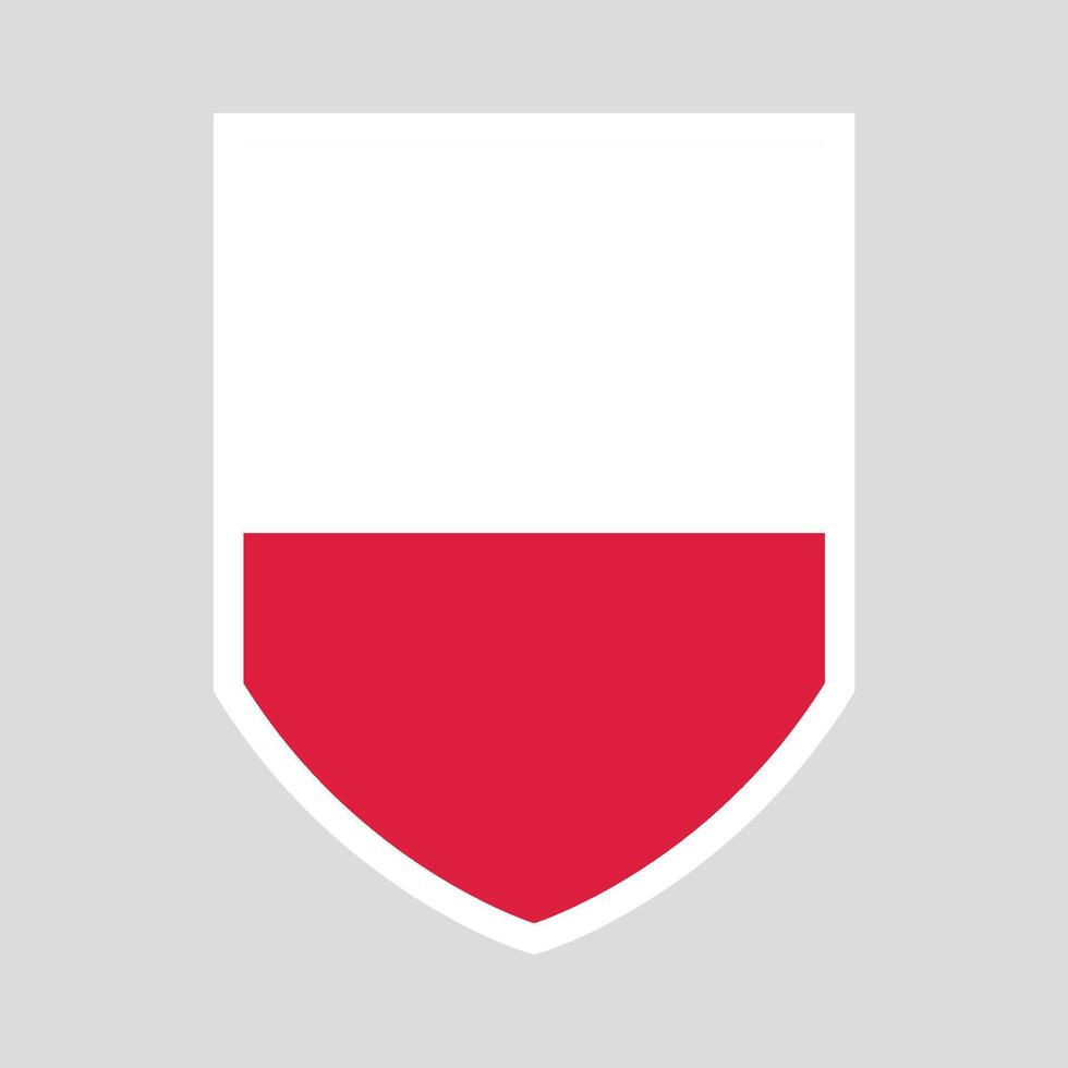 Poland Flag Shield Shape Frame vector