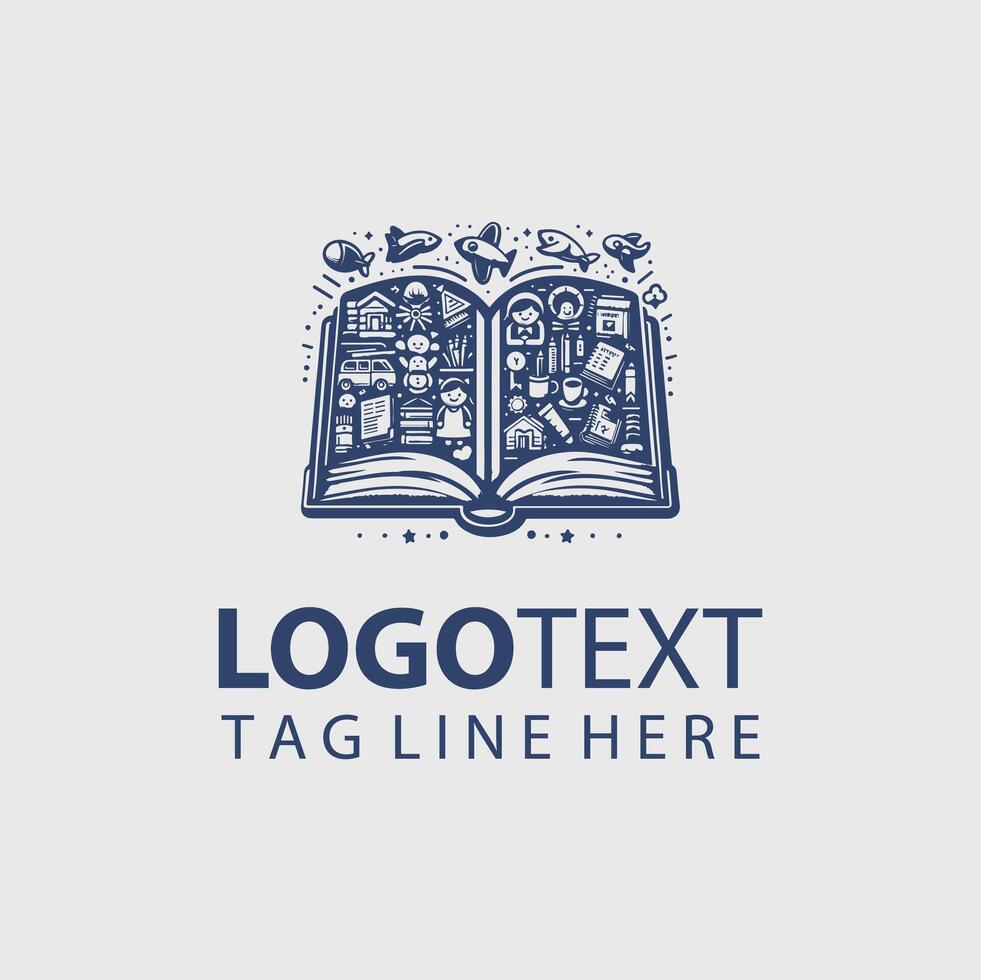 Open Book Logo Illustrations vector