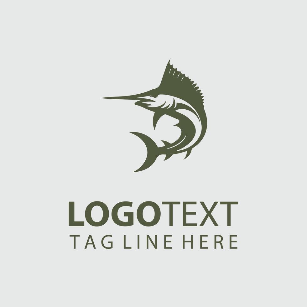 Marlin Fish Logo Illustrations vector